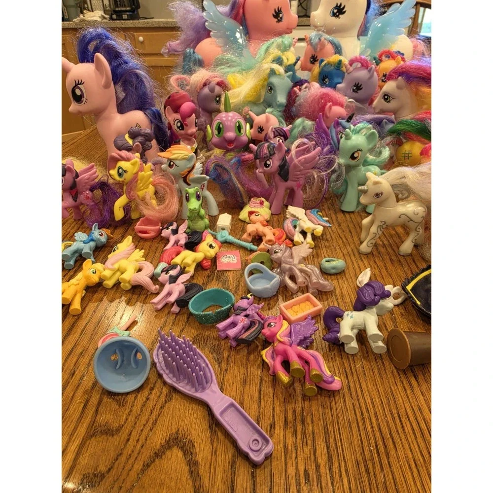Large 40+ Mixed Gen Lot Of Hasbro My Little Pony & Gi-Go W/ Variety Accessories